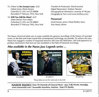CD Erroll Garner: Plays Misty Original Recordings 1953-1954