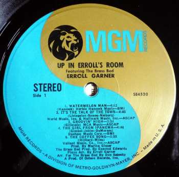 LP Erroll Garner: Up In Erroll's Room
