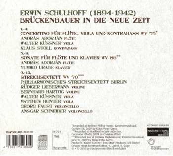 CD Erwin Schulhoff: Brückenbauer In Die Neue Zeit