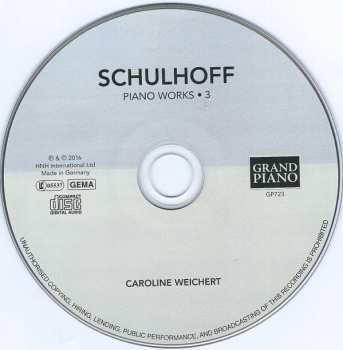 CD Erwin Schulhoff: Piano Works • 3
