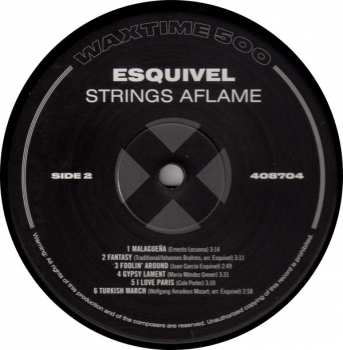 LP Esquivel And His Orchestra: Strings Aflame LTD