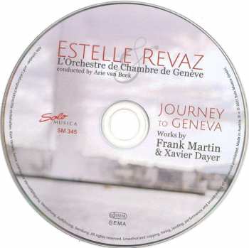 CD Orchestre de Chambre de Geneve: Journey To Geneva (Works By Frank Martin & Xavier Dayer)