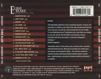CD Eubie Blake: Memories Of You (Blues & Ragtime From Rare Piano Rolls) 