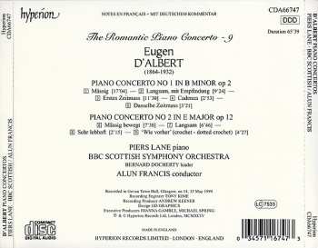CD Alun Francis: Piano Concerto No 1 In B Minor (First Recording) / Piano Concerto No 2 In E Major