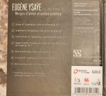 CD Eugene Ysaye: Neiges D'Antan