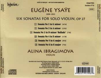 CD Eugene Ysaye: Sonatas For Solo Violin