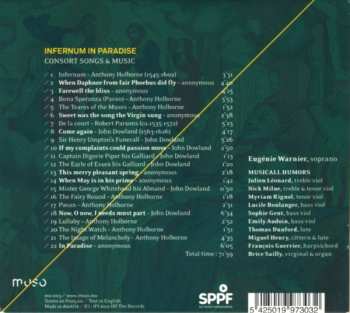 CD Eugénie Warnier: Infernum In Paradise: Consort Songs & Music