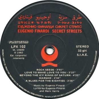 LP Eugenio Finardi: Secret Streets