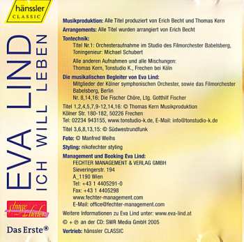 CD Eva Lind: Ich Will Leben