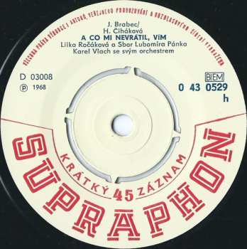 SP Eva Pilarová: Sekáči Jdou / A Co Mi Nevrátil, Vím