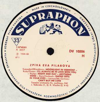 LP Eva Pilarová: Zpívá Eva Pilarová