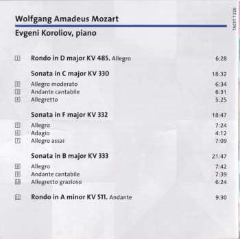CD Wolfgang Amadeus Mozart: Sonatas KV 330, 332, And 333 / Rondos KV 485 And 511