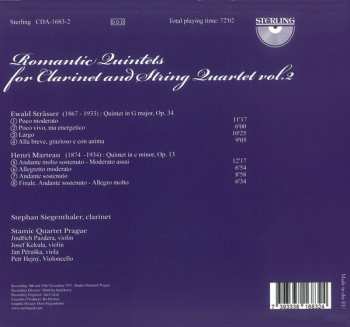 CD Stamic Quartet: Romantic Quintets For Clarinet And String Quartet Vol 2