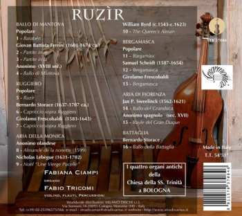 CD Fabiana Ciampi: Ruzìr (Arie E Balli Popolari Del XVII Secolo Nelle Trascrizioni Per Strumenti A Tastiera)