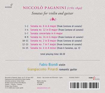 CD Niccolò Paganini: Sonatas For Violin And Guitar