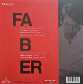 LP Fabrizio De André: Prima Di Faber LTD | DLX | CLR