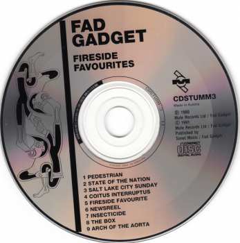 CD Fad Gadget: Fireside Favourites