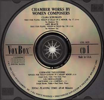 2CD Fanny Mendelssohn Hensel: Chamber Works By Women Composers