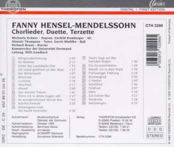CD Fanny Mendelssohn Hensel: Chorlieder, Duette, Terzette
