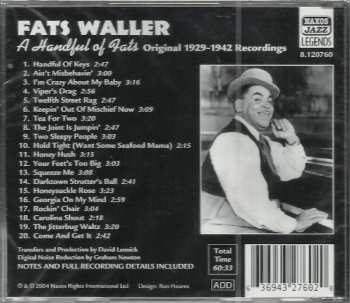 CD Fats Waller: A Handful Of Fats Original 1929-1942 Recordings
