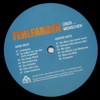LP/CD Fehlfarben: Über ... Menschen
