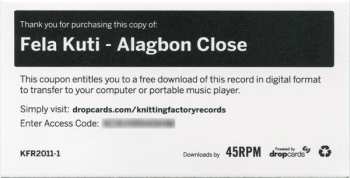 LP Fela Kuti: Alagbon Close