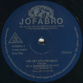 LP Fela Kuti: Alagbon Close