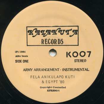 LP Fela Kuti: Army Arrangement