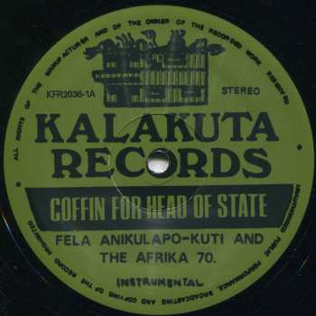 LP Fela Kuti: Coffin For Head Of State