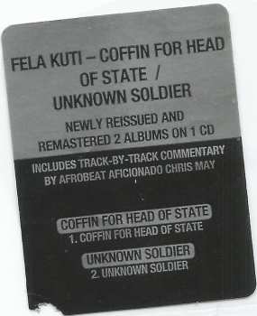 CD Fela Kuti: Coffin For Head Of State / Unknown Soldier