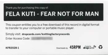 LP Fela Kuti: Fear Not For Man