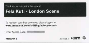 LP Fela Kuti: Fela's London Scene