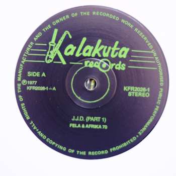 LP Fela Kuti: J.J.D (Johnny Just Drop!!) - Live!! At Kalakuta Republik