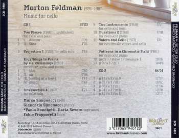 2CD Morton Feldman: Patterns In A Chromatic Field - Music For Cello