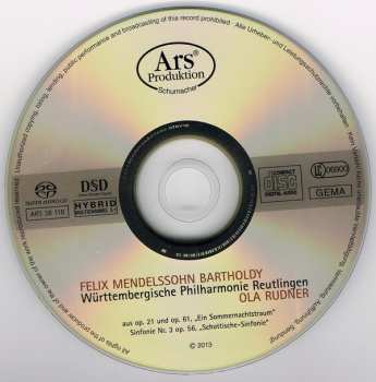 SACD Felix Mendelssohn-Bartholdy: „Ein Sommernachtstraum" • Sinfonie Nr. 3 „Schottische"