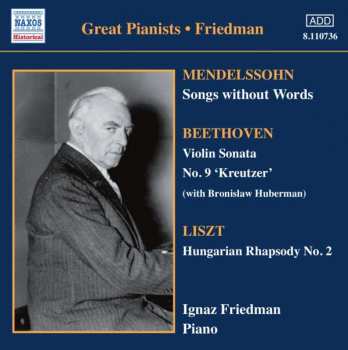 CD Felix Mendelssohn-Bartholdy: Lieder Ohne Worte