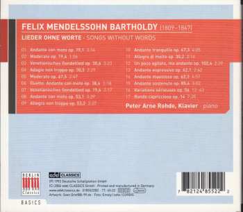 CD Felix Mendelssohn-Bartholdy: Lieder Ohne Worter / Songs Without Words