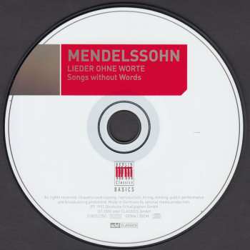 CD Felix Mendelssohn-Bartholdy: Lieder Ohne Worter / Songs Without Words