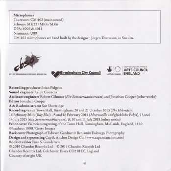 SACD Felix Mendelssohn-Bartholdy: Mendelssohn In Birmingham (Overtures)