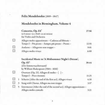 SACD Felix Mendelssohn-Bartholdy: Mendelssohn In Birmingham, Vol. 4