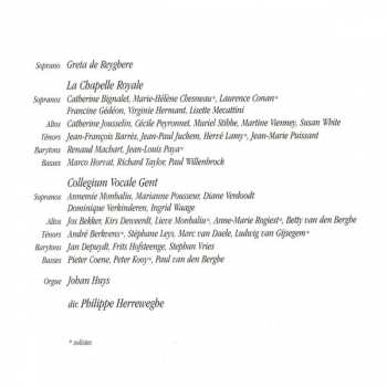 CD Collegium Vocale: Motets & Psaumes