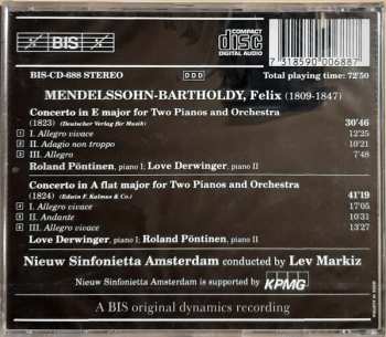 CD Felix Mendelssohn-Bartholdy: Concertos For Two Pianos In E & A Flat