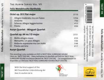 CD Felix Mendelssohn-Bartholdy: Octet E Flat Major Op. 20, Quartet D Major Op. 44 No. 1