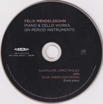 SACD Felix Mendelssohn-Bartholdy: Piano & Cello Works On Period Instruments