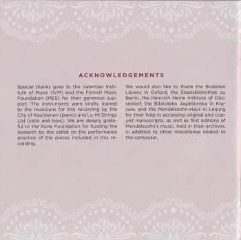 SACD Felix Mendelssohn-Bartholdy: Piano & Cello Works On Period Instruments