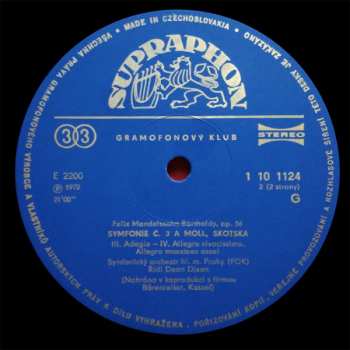 LP Felix Mendelssohn-Bartholdy: Symfonie Č. 3 A Moll, Skotská