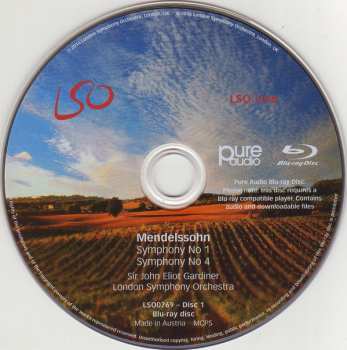 Blu-ray/SACD The London Symphony Orchestra: Symphony No 1 / Symphony No 4 'Italian'