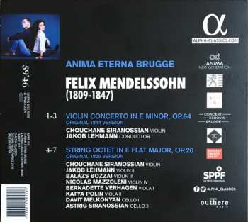 CD Felix Mendelssohn-Bartholdy: Violin Concerto - Octet - Songs