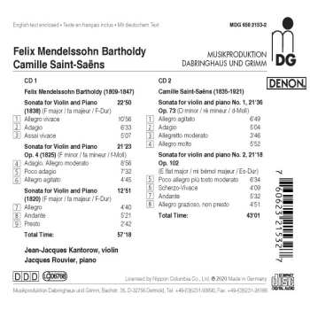 2CD Felix Mendelssohn-Bartholdy: Violin Sonatas