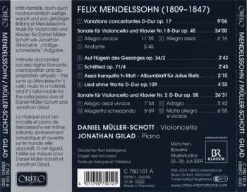 CD Felix Mendelssohn-Bartholdy: Works For Cello And Piano